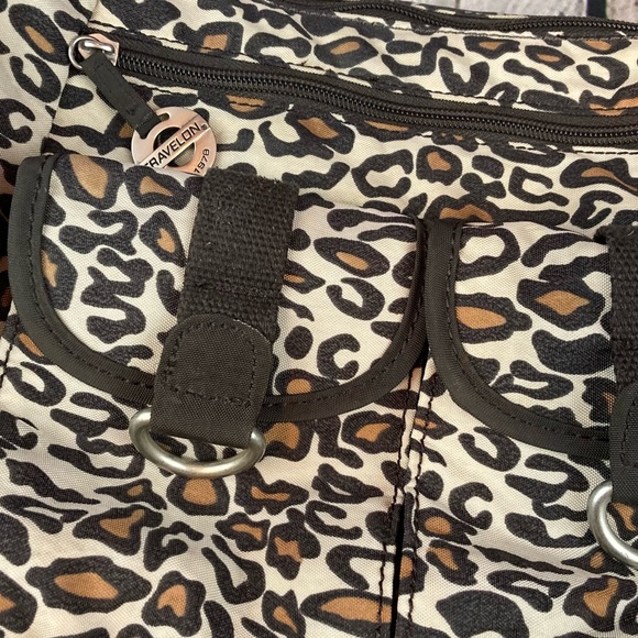 Travelon Cheetah Print Shoulder Bag - Picture 13 of 14
